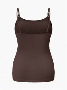 Modmama 带胸罩杯的哺乳背心，无袖白色孕妇上衣 - 摩卡棕 - 查看 8