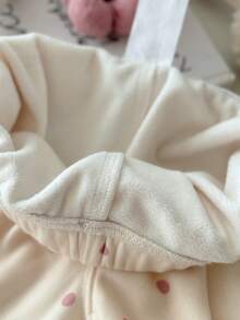 DAZY Set de 2 piezas de ropa de niña joven con cuello redondo y estampa de oso, ropa de niña joven para otoño - Beis - Ver 6