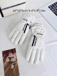 1SET Winter Gloves For Women Touchscreen Design All Season Warmth Thermal Insulation Soft Thermal Lined Non Slip Grip Suitable For Driving Skiing Hiking Running Party Halloween Christmas Daily Outdoor Activities Cold Weather Essentials Fashionable Comfort - Multicolor - View 5
