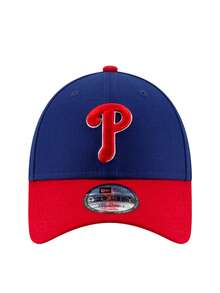 New Era Philadelphia Phillies 39THIRTY MLB Stretch Flex Fit Men's Hat Blue / Red - Blue - View 3