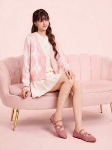 CUCCOO DOLLMOD 女士休闲百搭简约平底鞋 - 粉色 - 查看 6