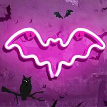 1 pieza Lámpara de pared de neón, luz decorativa LED, alimentada por USB o 3*pilas AA, adecuada para habitación, dormitorio, bar, Navidad, Halloween, fiesta de cumpleaños (pilas no incluidas) Luz de decoración de Halloween, decoración del hogar, decoración de fiesta, decoración de Halloween, decoración de habitación, decoración de jardín de Halloween como regalo, hadas - Multicolor - Ver 14