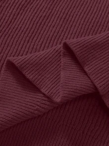 Manfinity Homme Áo khoác cardigan dệt kim dài tay trễ vai màu trơn cho nam - Màu Đỏ Sâu - Xem 6