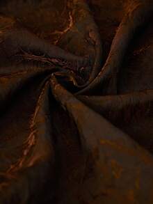 Aveloria European & American Style Autumn/Winter New Coffee Color Fashionable Versatile Textured Jacquard V-Neck Waist Gathered Long Sleeve Dress