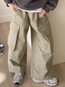 DAZY Tween Girl Utility Cargo Pants With Large Pockets, Fall - Green - View 5