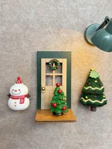Joivida 1pc Decorations House Decoration, Mini Christmas Door Set, Miniature Room Accessories, DIY Scene Combination, Collectible Gifts, Suitable For Enthusiasts And Artisans, The Best Christmas Choice,Suitable For Christmas And Valentine's Day - Multicolor - View 5