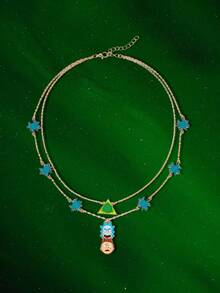 Rick and Morty X SHEIN Women Chain Necklaces - Gold - View 2