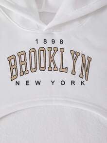 SHEIN ChillGRL 少女三件套针织套装，包含字母印花卫衣、吊带背心和工装裤，舒适百搭，展现青春个性，秋冬必备。 - 卡其色 - 查看 5