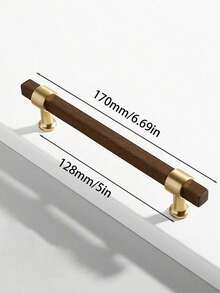 1pc Modern Simple Wooden Furniture Cabinet Drawer Pull Handle, Oak Or Walnut Wood - Multicolor - View 23