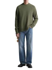 Superdry Men's Raglan Jumper Green - 綠色 - 查看 3