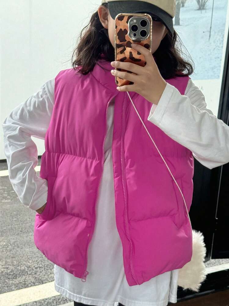 Tween Girls' Solid Color Padded Coat, Fall