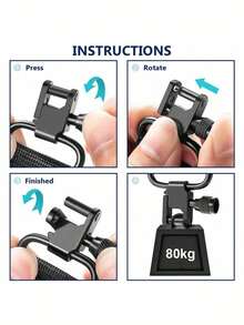 1 pezzo Cinghia tattica a 2 punti regolabile e imbottita per spalla, per caccia e tiro, design mimetico e impermeabile con snodi, attrezzatura sportiva per esterni - Multicolore - Visualizzare 7