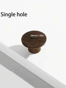 1pc Modern Simple Wooden Furniture Cabinet Drawer Pull Handle, Oak Or Walnut Wood - Multicolor - View 18