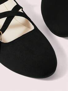 CUCCOO DOLLMOD Women's Casual Versatile Simple Flat Shoes - Black - View 8
