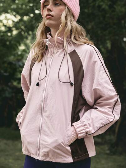 Medorelle 女士休闲百搭撞色拼接户外夹克