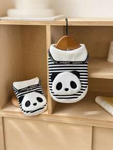PETSIN Autumn And Winter New Pet Dog And Cat Puppy Clothing, Three-Dimensional Panda-Style Thick Cardigan Jacket Suitable For Leash Use. - Black - View 3