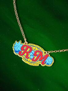 Rick and Morty X SHEIN Women Chain Necklaces - Gold - View 2