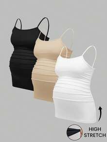 Modmama 孕妇纯色细肩带简约休闲吊带背心