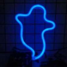 1 pieza Lámpara de pared de neón, luz decorativa LED, alimentada por USB o 3*pilas AA, adecuada para habitación, dormitorio, bar, Navidad, Halloween, fiesta de cumpleaños (pilas no incluidas) Luz de decoración de Halloween, decoración del hogar, decoración de fiesta, decoración de Halloween, decoración de habitación, decoración de jardín de Halloween como regalo, hadas - Multicolor - Ver 22