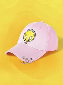 LOONEY TUNES X SHEIN 女士印花棒球帽粉色 - 粉色 - 查看 1