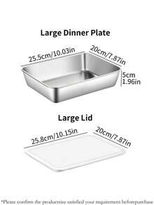 3件套不锈钢长方形食品储物盒带盖 - 可用于备餐、沙拉、甜点、腌制食品 - 多功能厨房收纳盒 - 彩色 - 查看 14