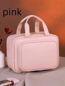 1 件装大容量 PU 防水便携旅行化妆包独特设计女士化妆品收纳包储物柜装饰梳妆台洗漱包桌面收纳包化妆包化妆袋旅行必备化妆品收纳包梳妆台配件 - 彩色 - 查看 10