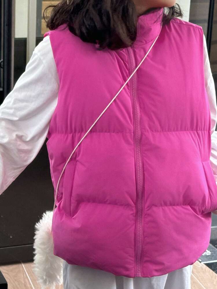 Tween Girls' Solid Color Padded Coat, Fall