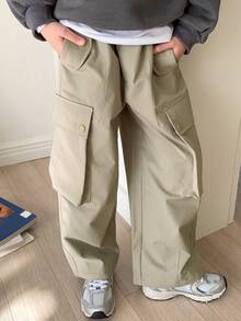 DAZY Tween Girl Utility Cargo Pants With Large Pockets, Fall - Green - View 7