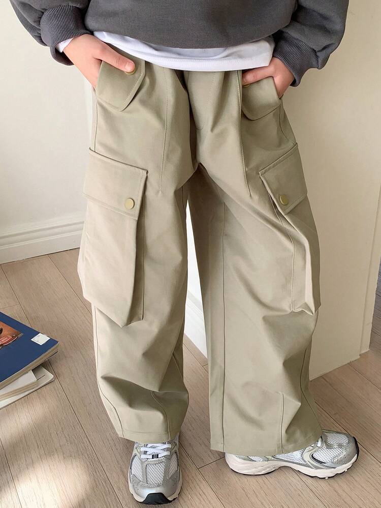 Tween Girl Utility Cargo Pants With Large Pockets, Fall