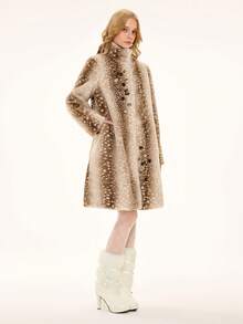 ROMWE Hippie 可爱小鹿仙子假日仿毛皮女式外套 - 彩色 - 查看 4