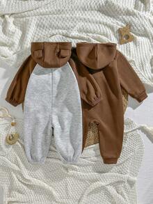 Loomiva 2件套男婴熊图案连帽长袖连体衣套装 - 彩色 - 查看 2