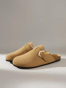 Solecia 女式休闲搭扣穆勒鞋 - 卡其色 - 查看 2