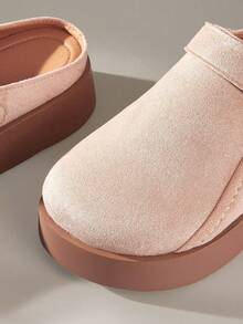 Solecia 女士厚底搭扣休闲拖鞋 - 杏色 - 查看 6