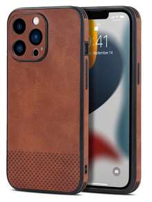 1 Pc Luxury Retro Cowhide Pu Faux Leather Business Phone Case Compatible With Iphone 17 Air 16 15 14 13 12 11 Pro Max Plus X Xs Xr 8 7 Soft Back Cover Unisex,Fall Decor,Christmas Decorations Boys Backpack, Halloween, Backpack School. Clear Backpack, School, Halloween Costume. - Multicolor - View 5