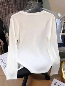 Glimmora 女士休闲音乐节哥特复古时尚圆领T恤 - 白色 - 查看 2