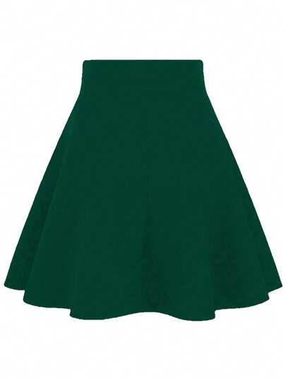 SHEIN LUNE Chân váy midi cạp cao màu trơn dành cho nữ, thường ngày/công sở