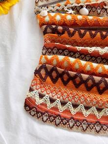 Soleia Áo ba lỗ bó sát họa tiết ren cổ chữ V họa tiết hoa đính kim loại màu trắng dành cho nữ, áo cánh thời trang ôm sát gợi cảm dành cho tiệc tùng, hẹn hò, du ngoạn, ngày lễ, bãi biển, lễ hội âm nhạc, kỳ nghỉ theo phong cách Boho - Nhiều màu - Xem 7