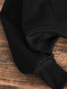 SHEIN 少女款前拉链长袖简约短款卫衣，休闲日常穿着，毕业季长袖上衣，返校季必备