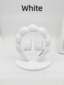 1PC Face Washing Headband Wristband Set For Women Skin Care Makeup Bubble Headband Teen Girl Gift Spa Self Care Facial Tools Beauty Skincare Cleansing - Multicolor - View 12