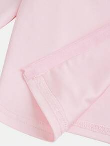 SHEIN Girlism Tween女孩簡約休閒彈性前開襟立領修身短版秋季夾克襯衫，日常穿著，女童款 - 粉色 - 查看 13