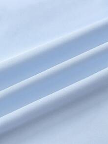 INAWLY 大码纯色前扣长袖口袋休闲衬衫 - 藍色 - 查看 5