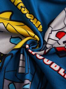 Transformers X SHEIN 2件套 男童可爱字母卡通机器人图案圆领落肩长袖针织休闲T恤 - 彩色 - 查看 5