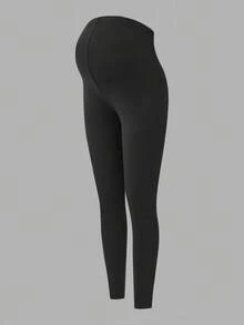 Modmama Conjunto de maternidad de 3 piezas: Camisa de manga larga a cuadros en negro y blanco, Top de camiseta blanca corta, Pantalones cortos de ciclismo, para salidas casuales en otoño - Blanco y Negro - Ver 8