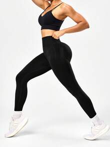 Easithlete Quần tập yoga liền mạch cho nữ có cạp chun mông bốn cặp - Nhiều màu - Xem 7