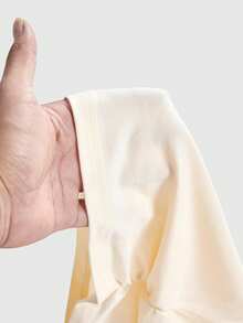 ROMWE Kawaii 两件套女士可爱小熊刺绣蕾丝上衣和小熊印花喇叭裤套装 - 杏色 - 查看 10