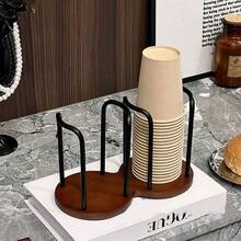 1 Highly Attractive Paper Cup Holder, Disposable Cup Holder, Desktop Coffee Table Storage Shelf, Tea Cup Coffee Cup Holder - Multicolor - View 5