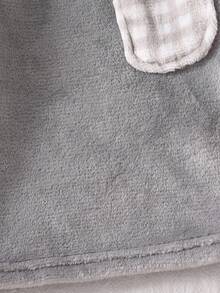 男婴灰色格子长袖睡衣套装