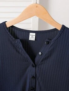 2pcs/Set Teen GirlComfortable Casual Ribbed Black Top And Classic Plaid Pants Pajama Set - Multicolor - View 9