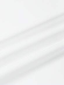 SHEIN SXY 女士简约纯色修身露背长袖紧身衣 - 白色 - 查看 6