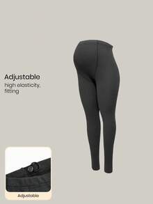 Modmama Pregnant Women's Gray High Waist Leggings With Comfortable Casual Leggings, Maternity Leggings, Gray Leggings, Pregnancy Leggings, Maternity Tights, Maternity Pants, Winter, Thermal Lined To Keep Warm